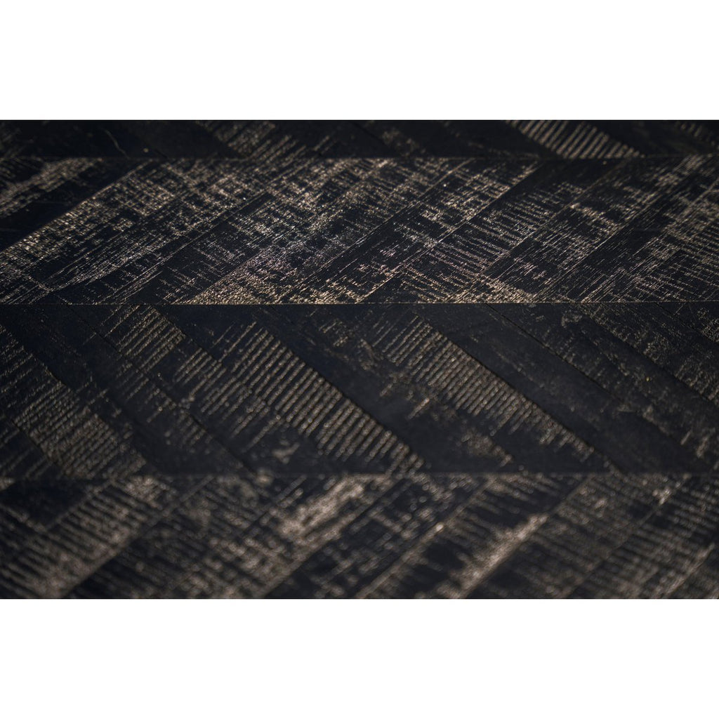 The Herringbone High Table - Black - 140cm - LUXONAS HOME
