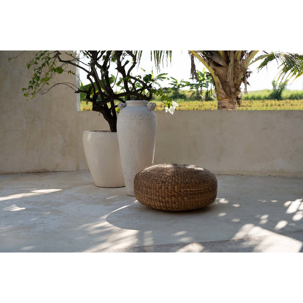 The Hyacinth Pouffe - Natural - M - LUXONAS HOME