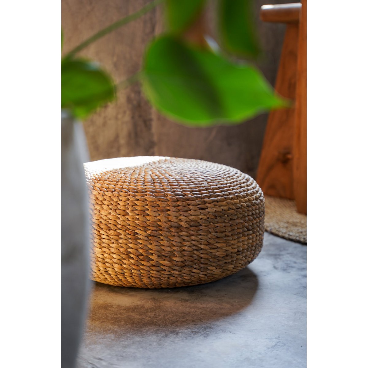 The Hyacinth Pouffe - Natural - M - LUXONAS HOME