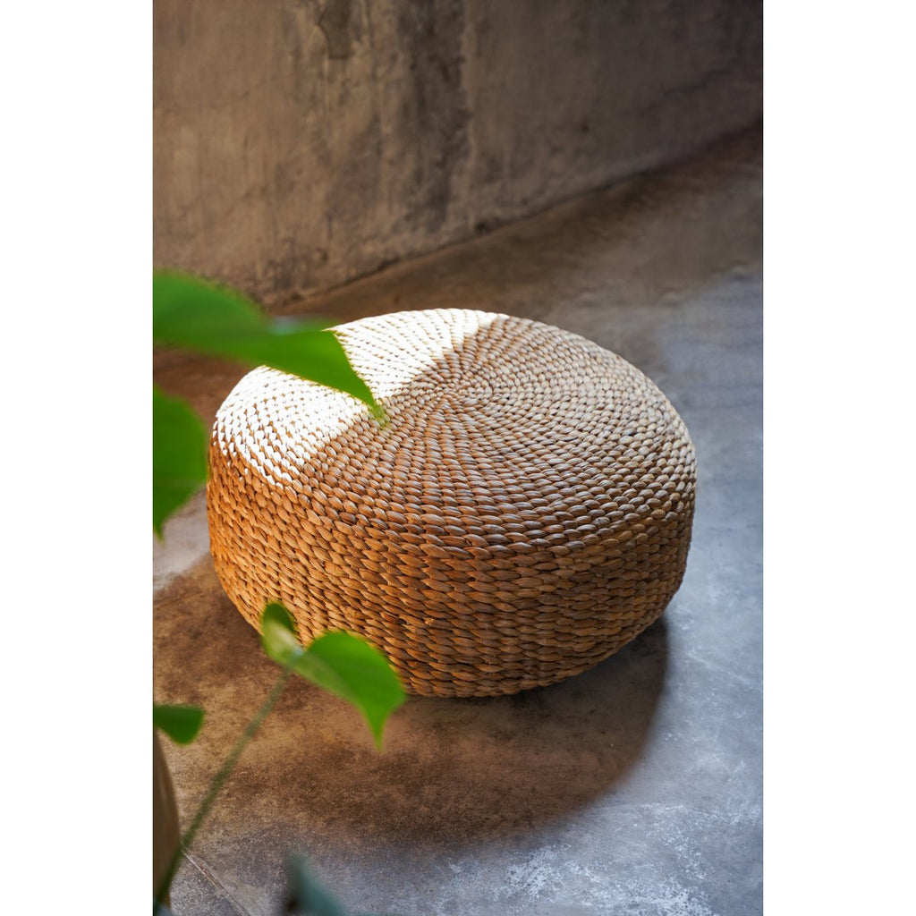 The Hyacinth Pouffe - Natural - M - LUXONAS HOME