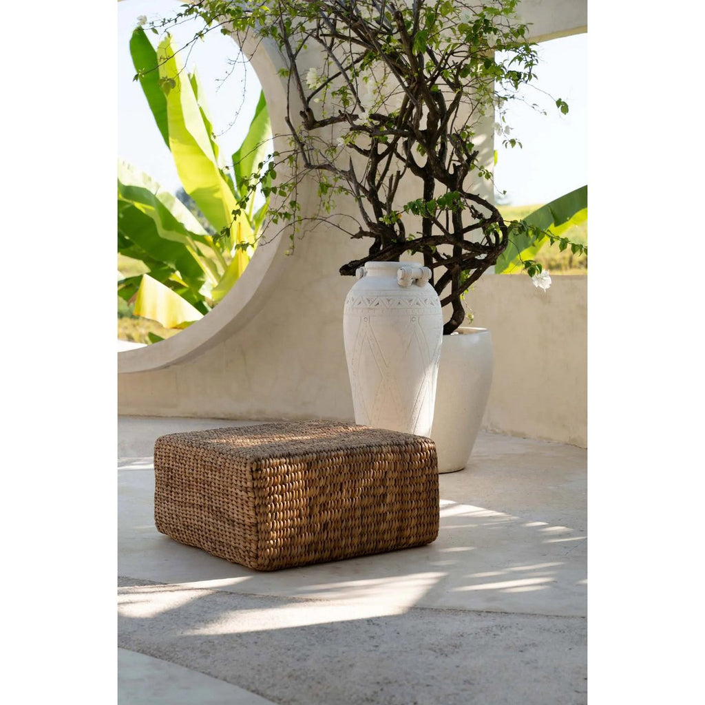The Hyacinth Pouffe Square - Natural - M - LUXONAS HOME