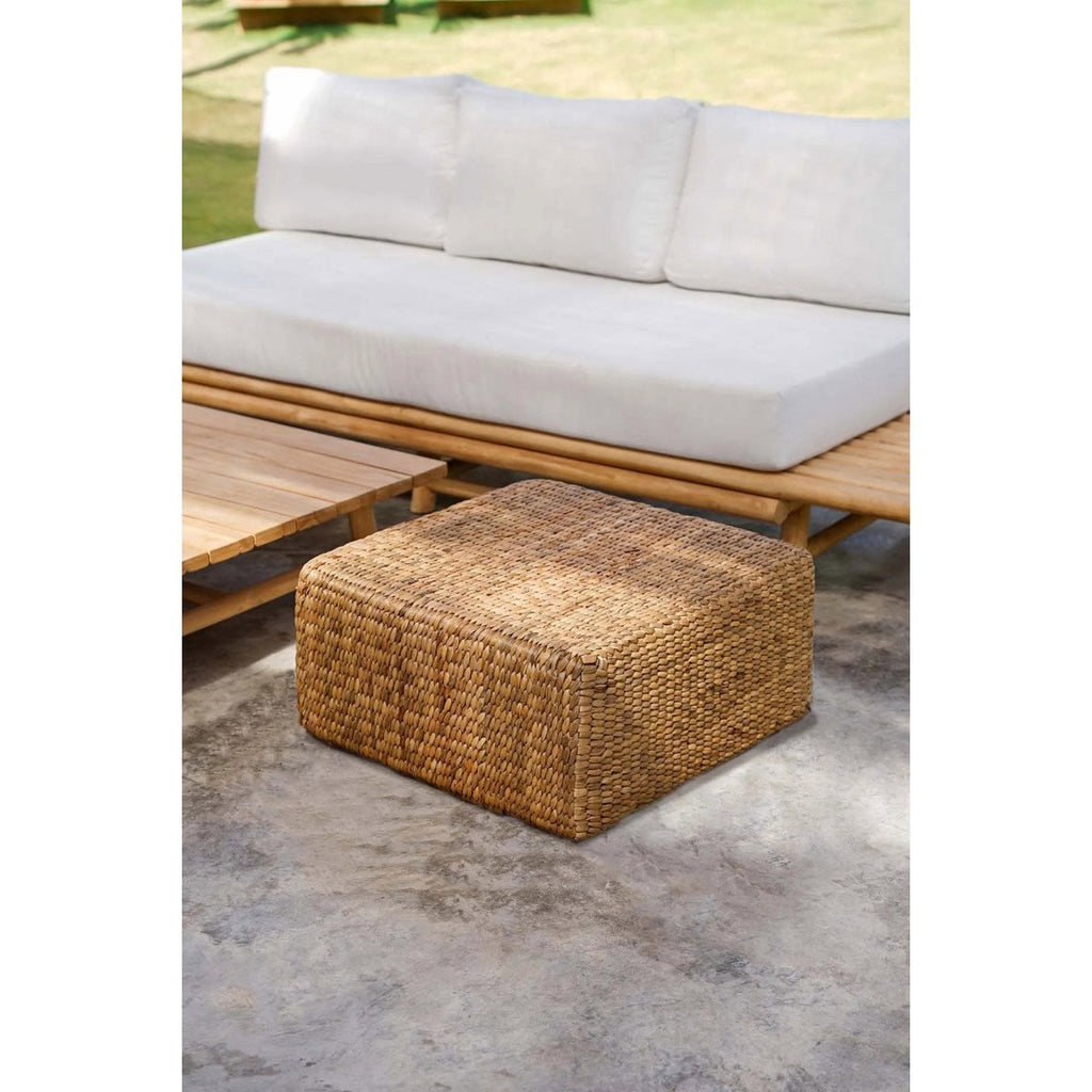 The Hyacinth Pouffe Square - Natural - M - LUXONAS HOME