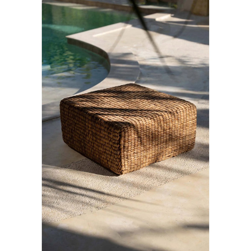 The Hyacinth Pouffe Square - Natural - M - LUXONAS HOME