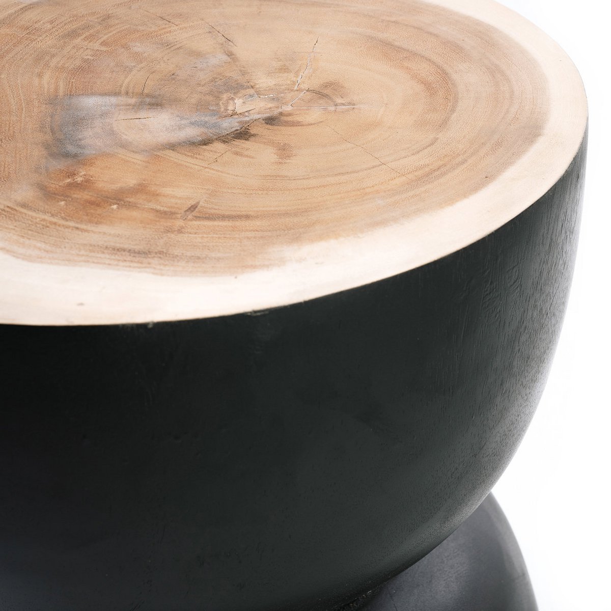 The Karbun Stool - Black Natural - LUXONAS HOME