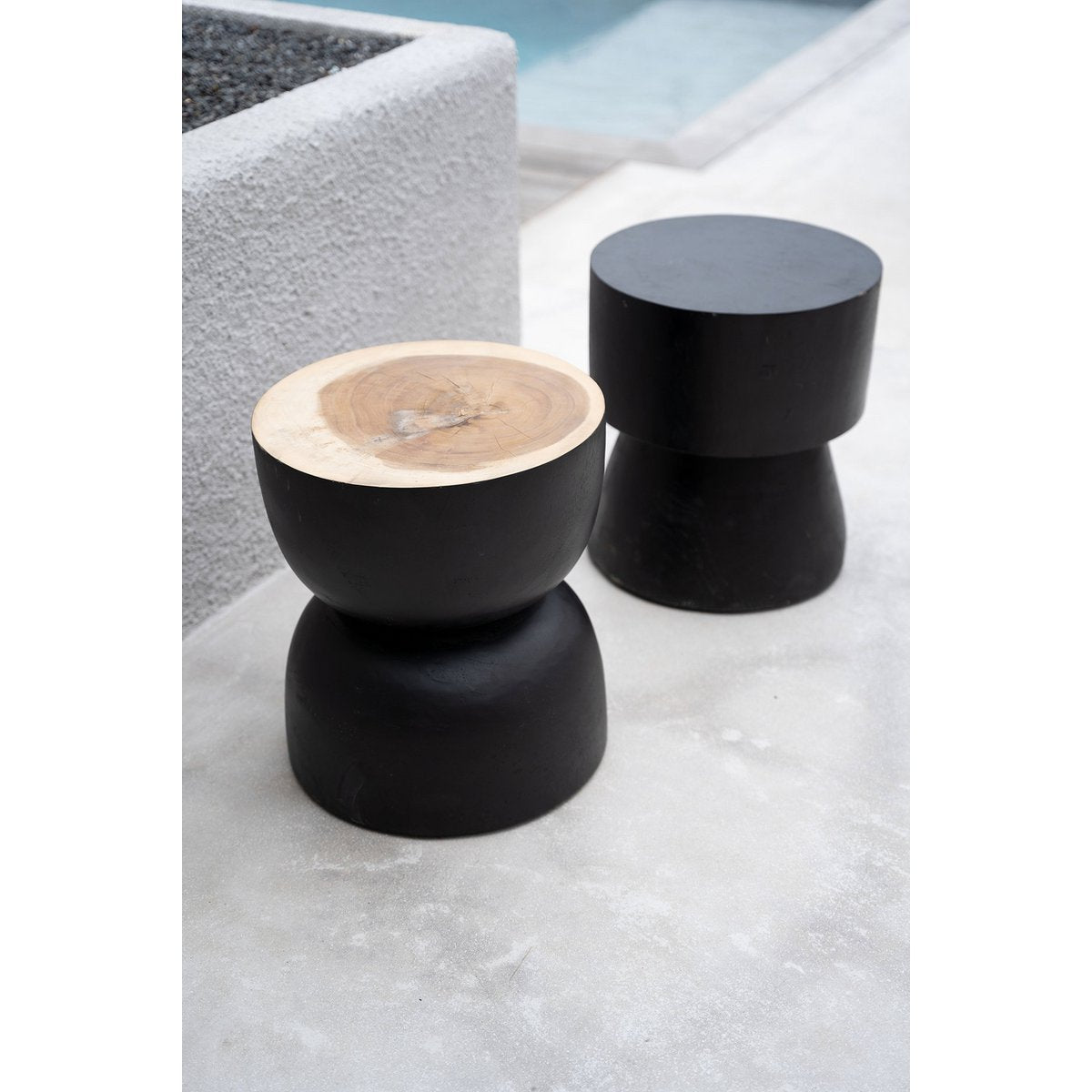 The Karbun Stool - Black Natural - LUXONAS HOME