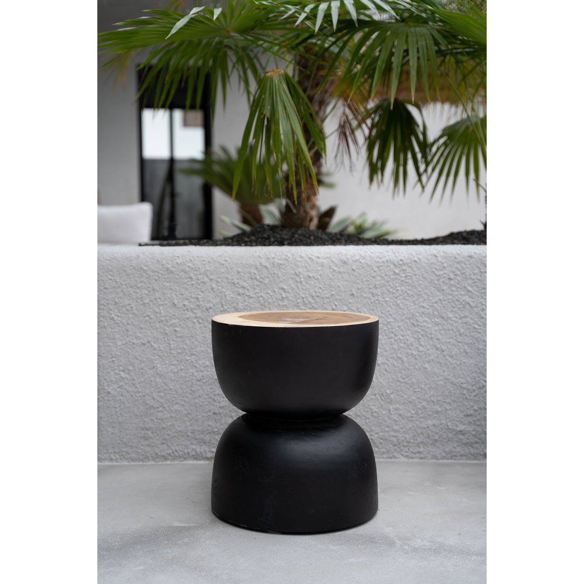 The Karbun Stool - Black Natural - LUXONAS HOME