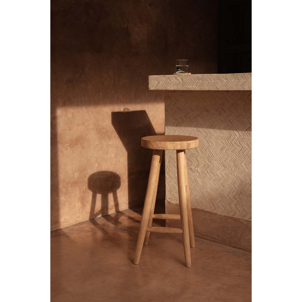 The Kedut Bar Stool - Natural - LUXONAS HOME