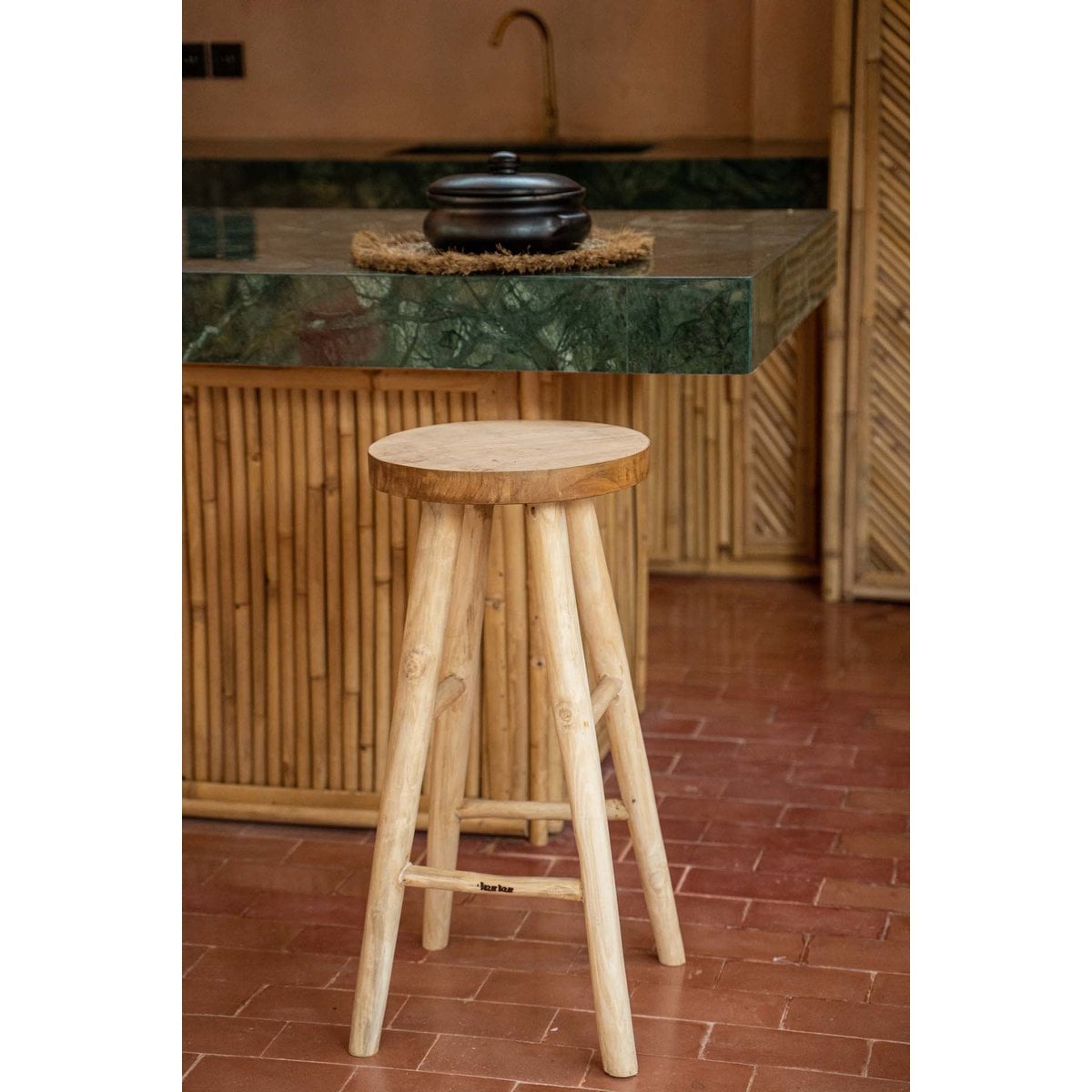 The Kedut Bar Stool - Natural - LUXONAS HOME