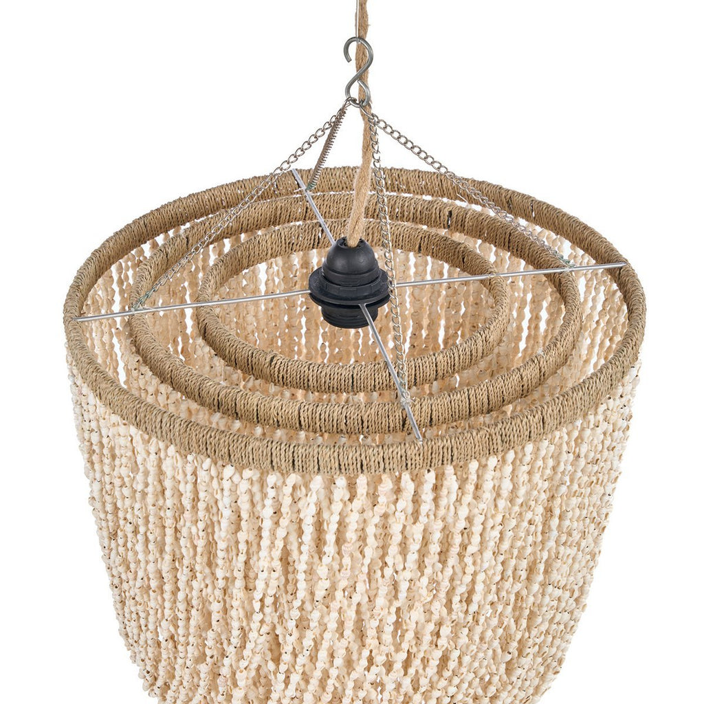 The Lagoon Shell Chandelier - Natural - L - LUXONAS HOME