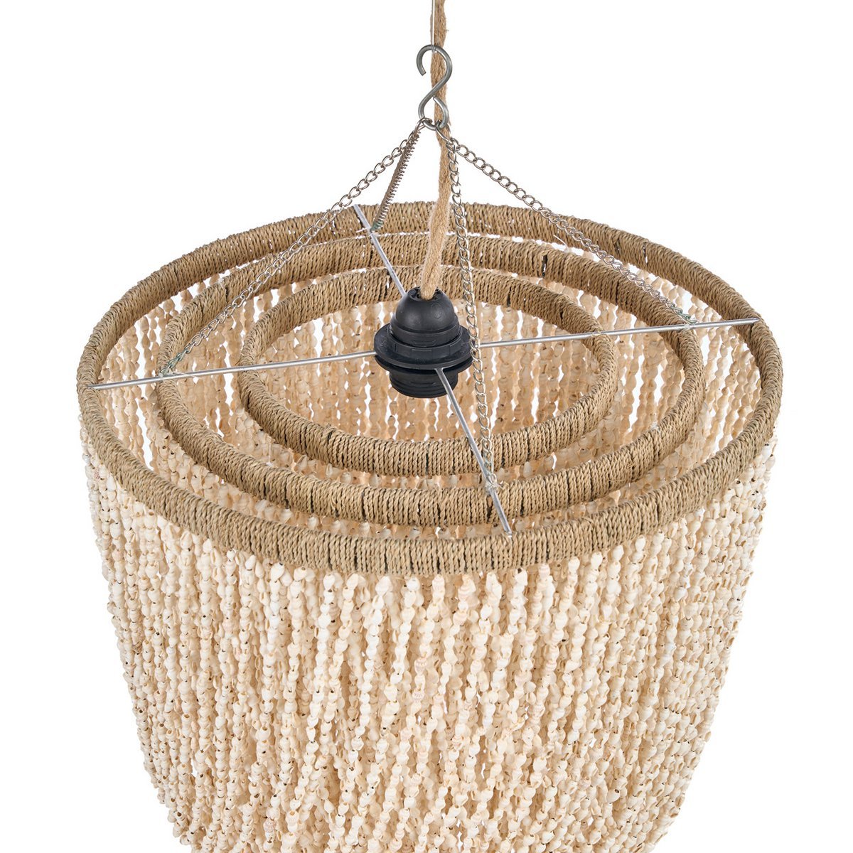 The Lagoon Shell Chandelier - Natural - L - LUXONAS HOME