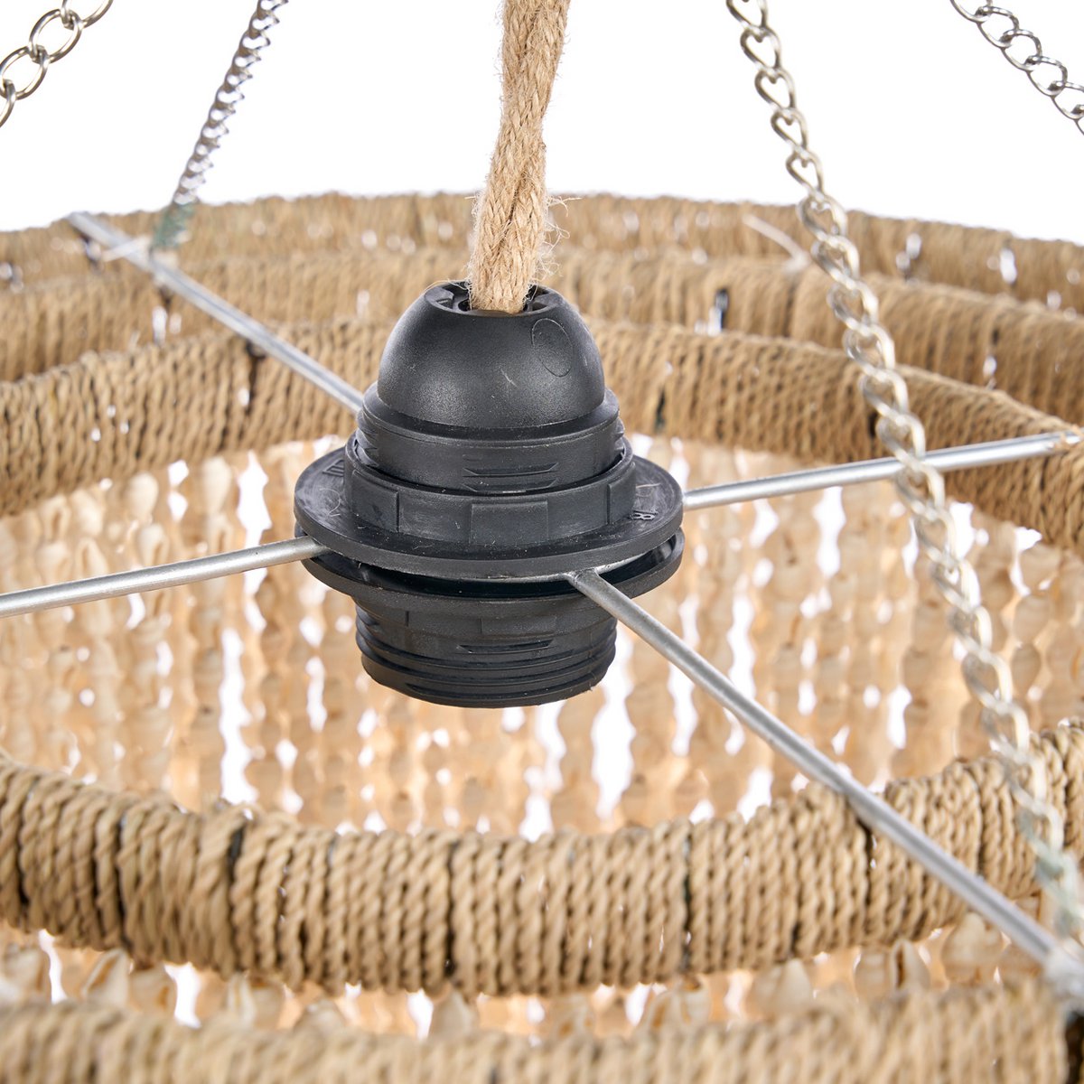 The Lagoon Shell Chandelier - Natural - L - LUXONAS HOME