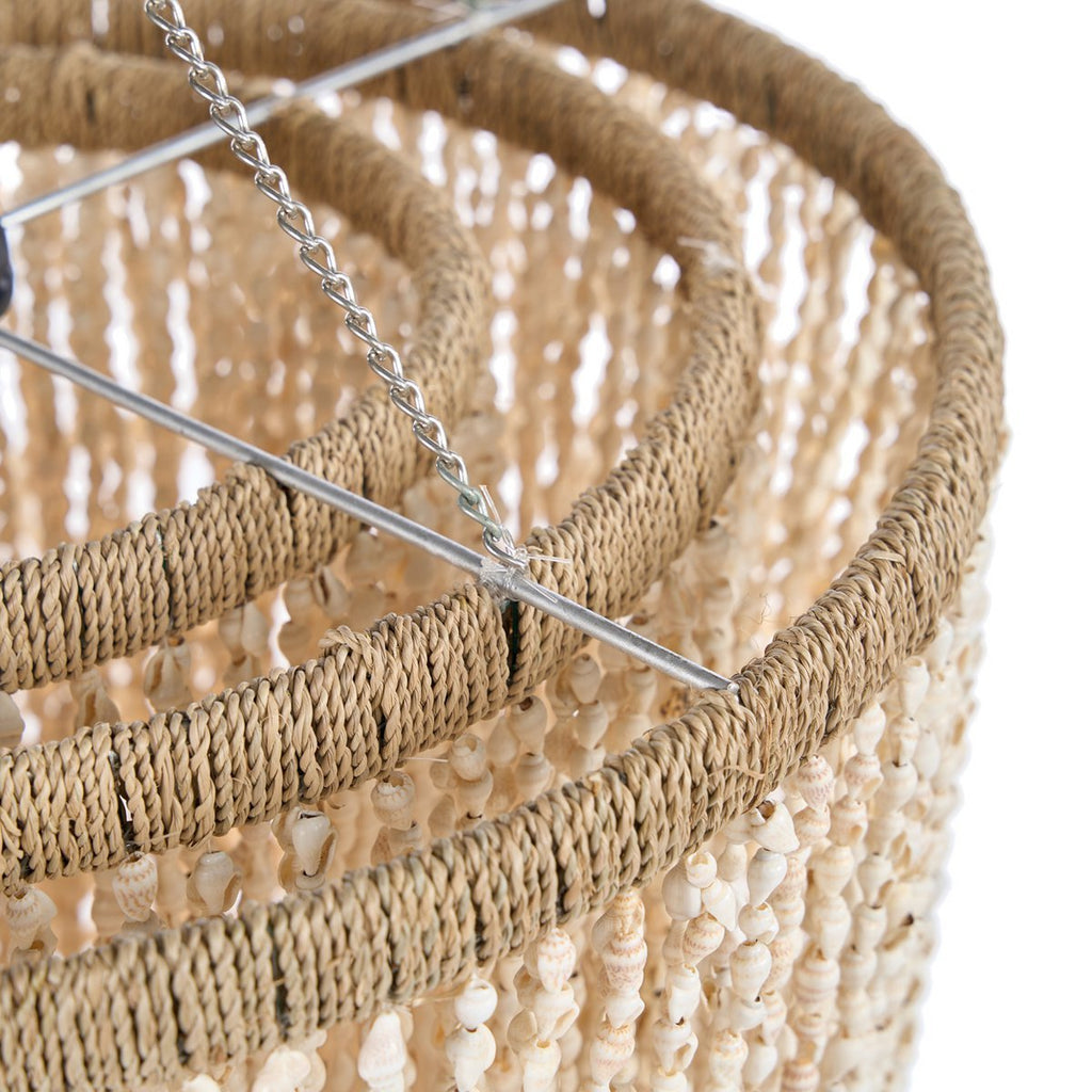 The Lagoon Shell Chandelier - Natural - L - LUXONAS HOME