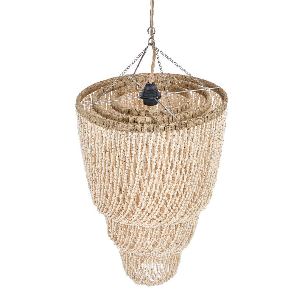 The Lagoon Shell Chandelier - Natural - L - LUXONAS HOME