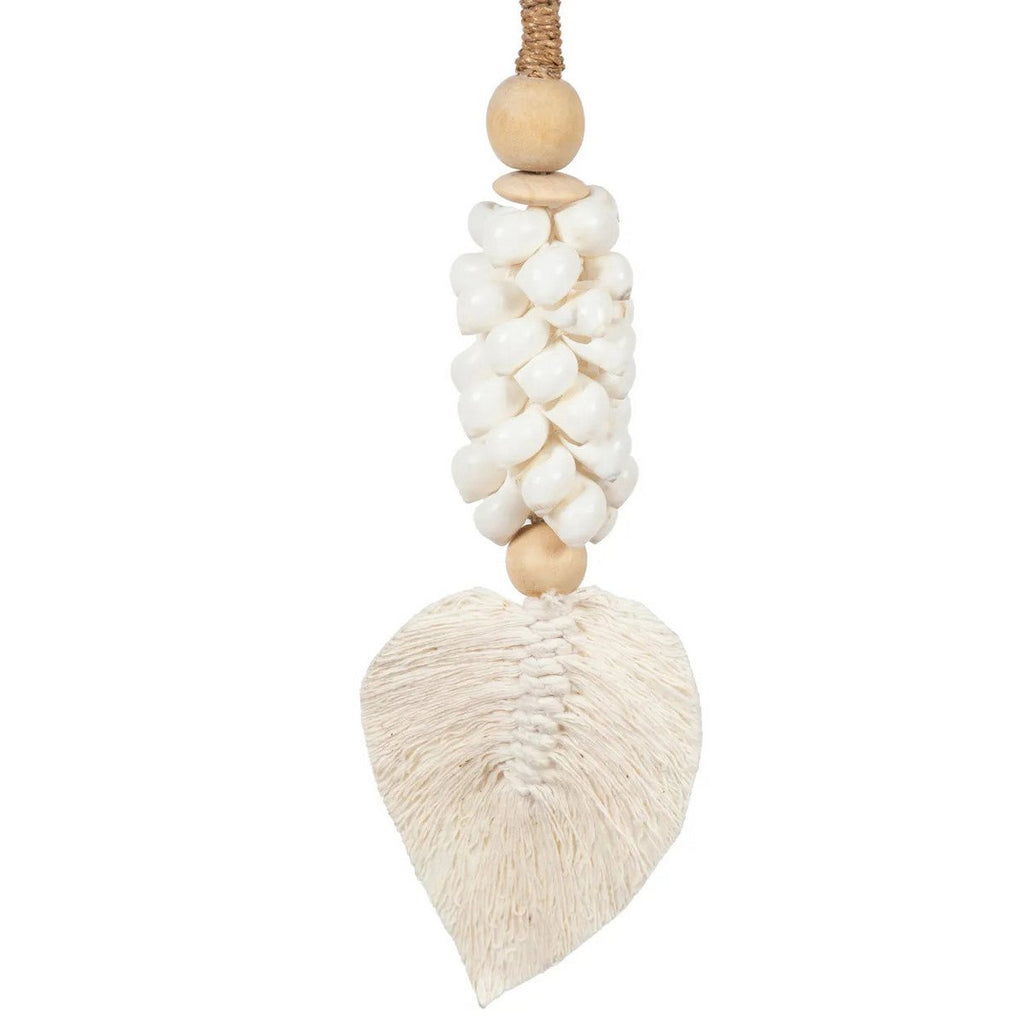 The Leaf & Shell Tassel - White - LUXONAS HOME