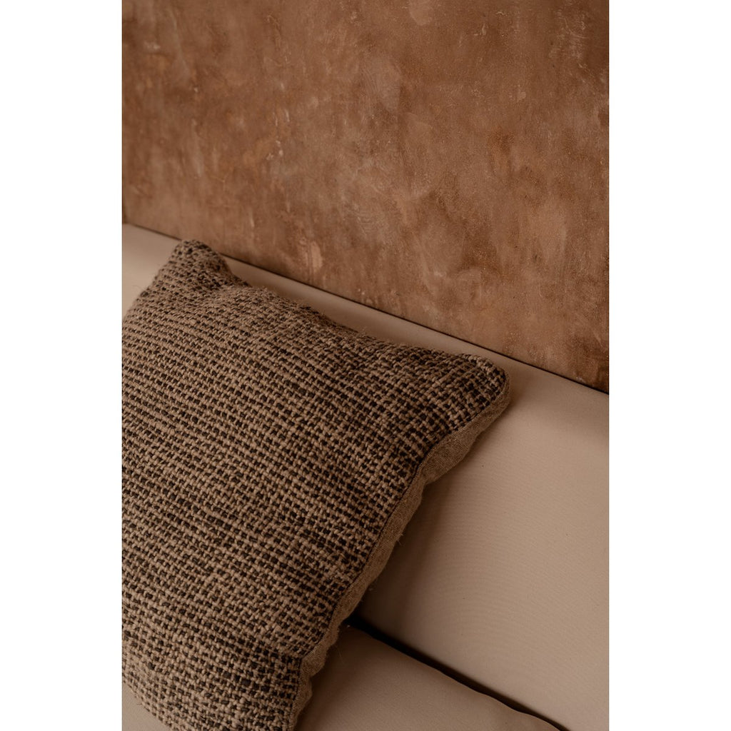 The Linen Grain Cushion Cover - Natural Black - LUXONAS HOME