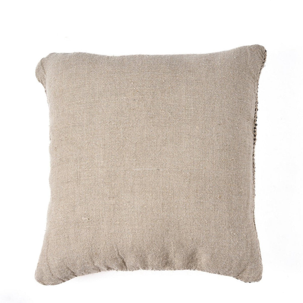 The Linen Grain Cushion Cover - Natural Black - LUXONAS HOME