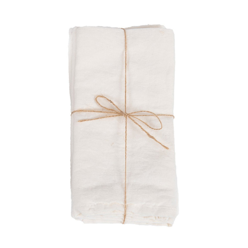 The Linen Napkin - White - Set of 4 - LUXONAS HOME