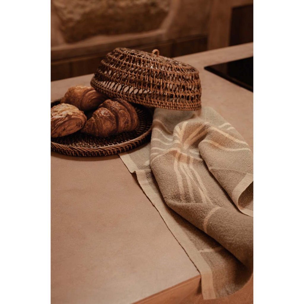 The Linen Palm Tree Kitchen Towel - Natural White - 50x70 - LUXONAS HOME