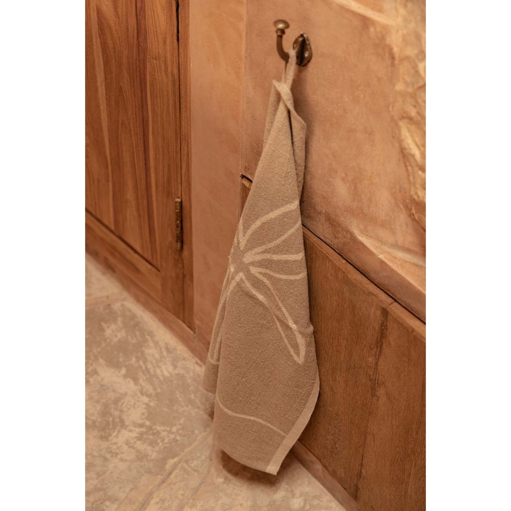 The Linen Palm Tree Kitchen Towel - Natural White - 50x70 - LUXONAS HOME