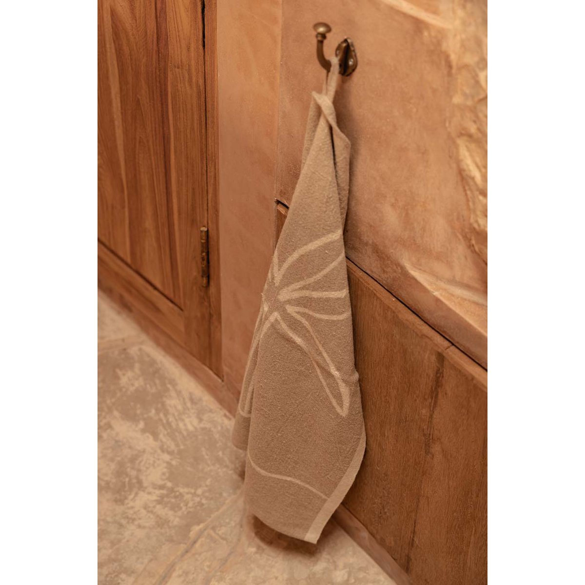 The Linen Palm Tree Kitchen Towel - Natural White - 50x70 - LUXONAS HOME