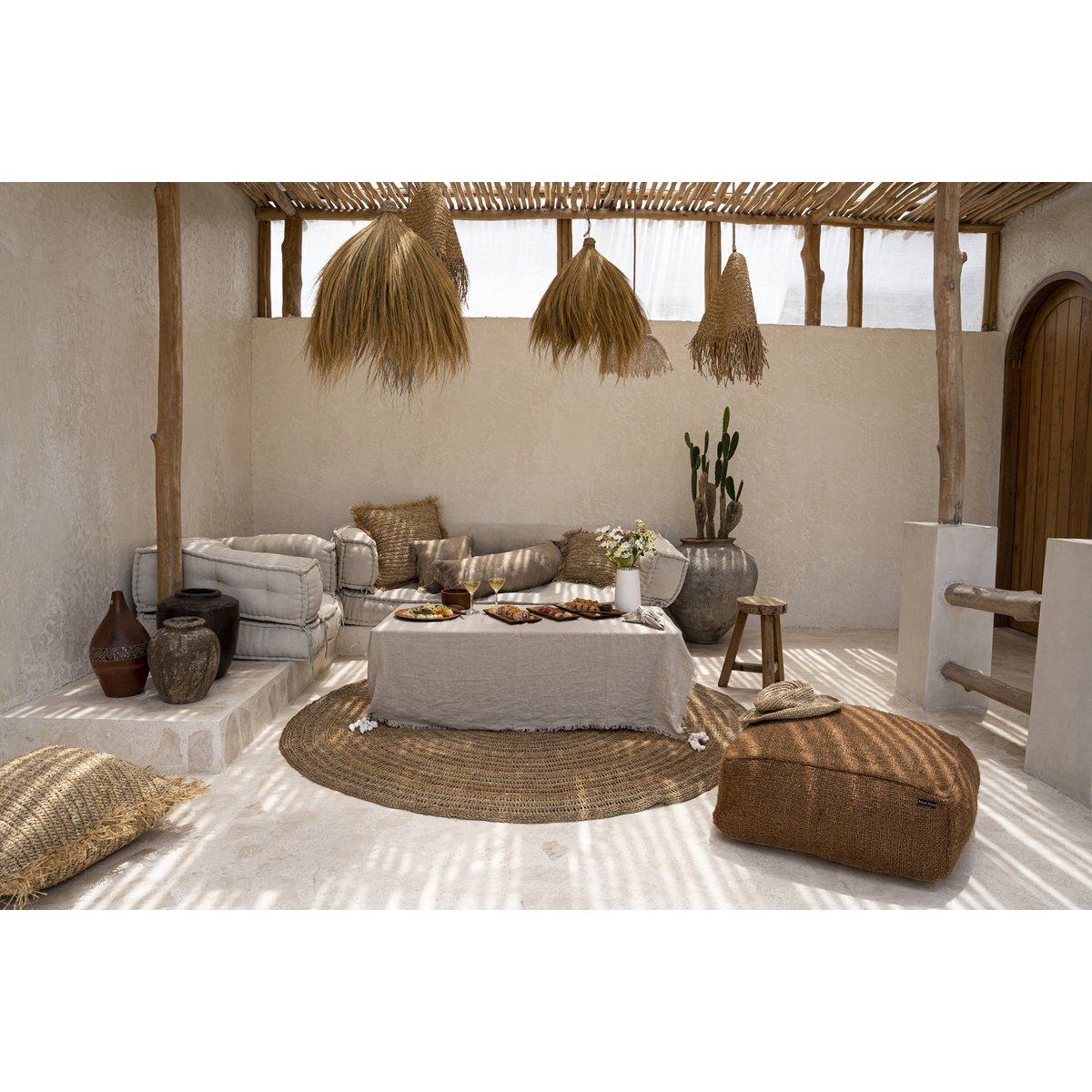 The Linen Tablecloth - Beige - 150x200 - LUXONAS HOME