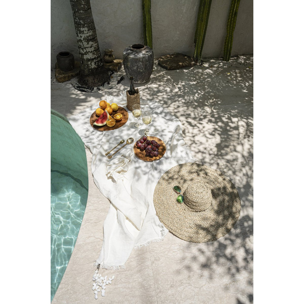 The Linen Tablecloth - White - 180x300 - LUXONAS HOME