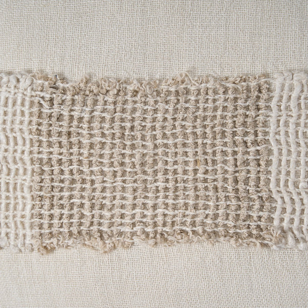 The Linen Threads Cushion Cover - White Natural - LUXONAS HOME
