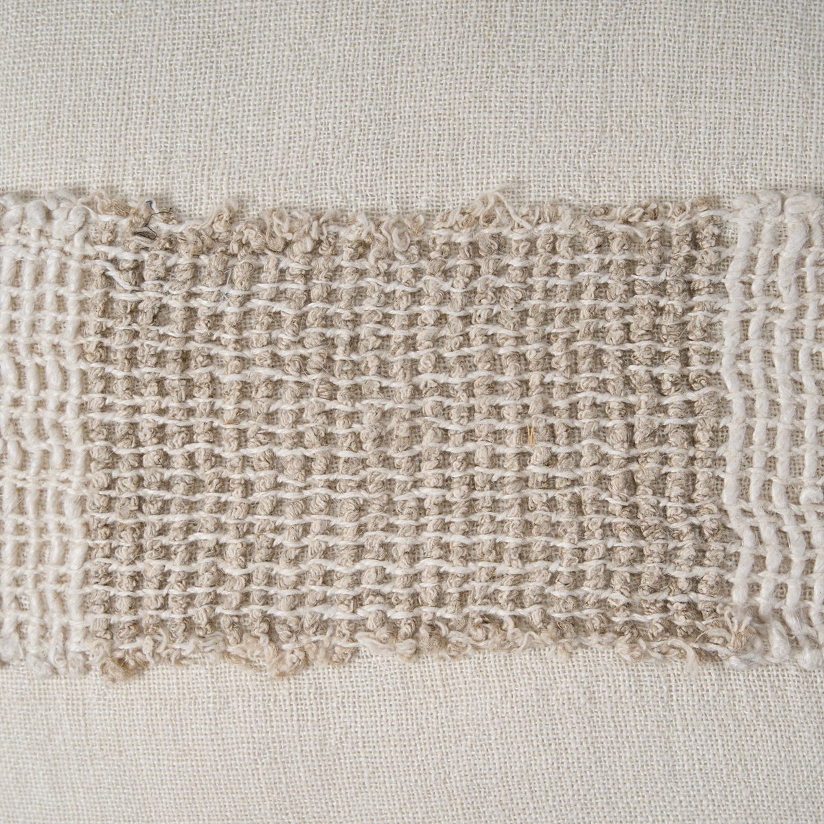 The Linen Threads Cushion Cover - White Natural - LUXONAS HOME