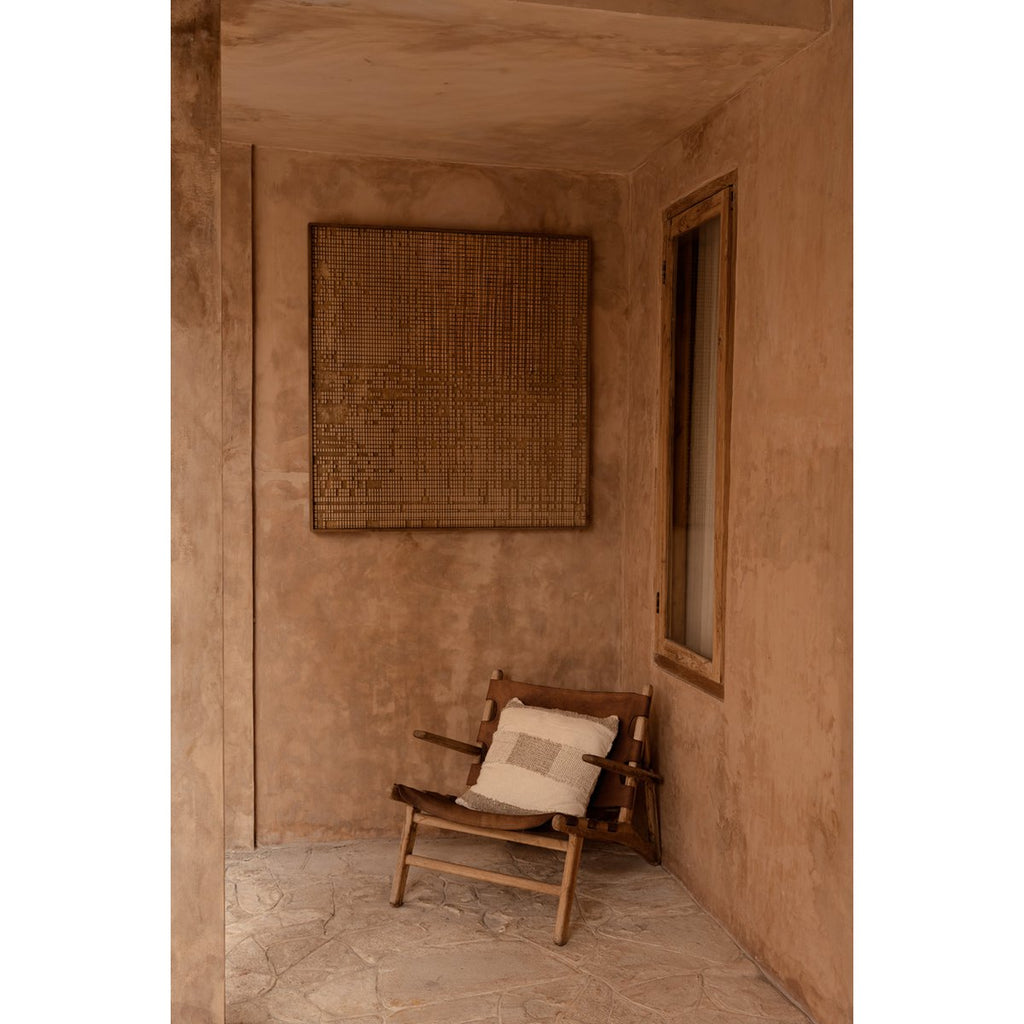 The Linen Threads Cushion Cover - White Natural - LUXONAS HOME