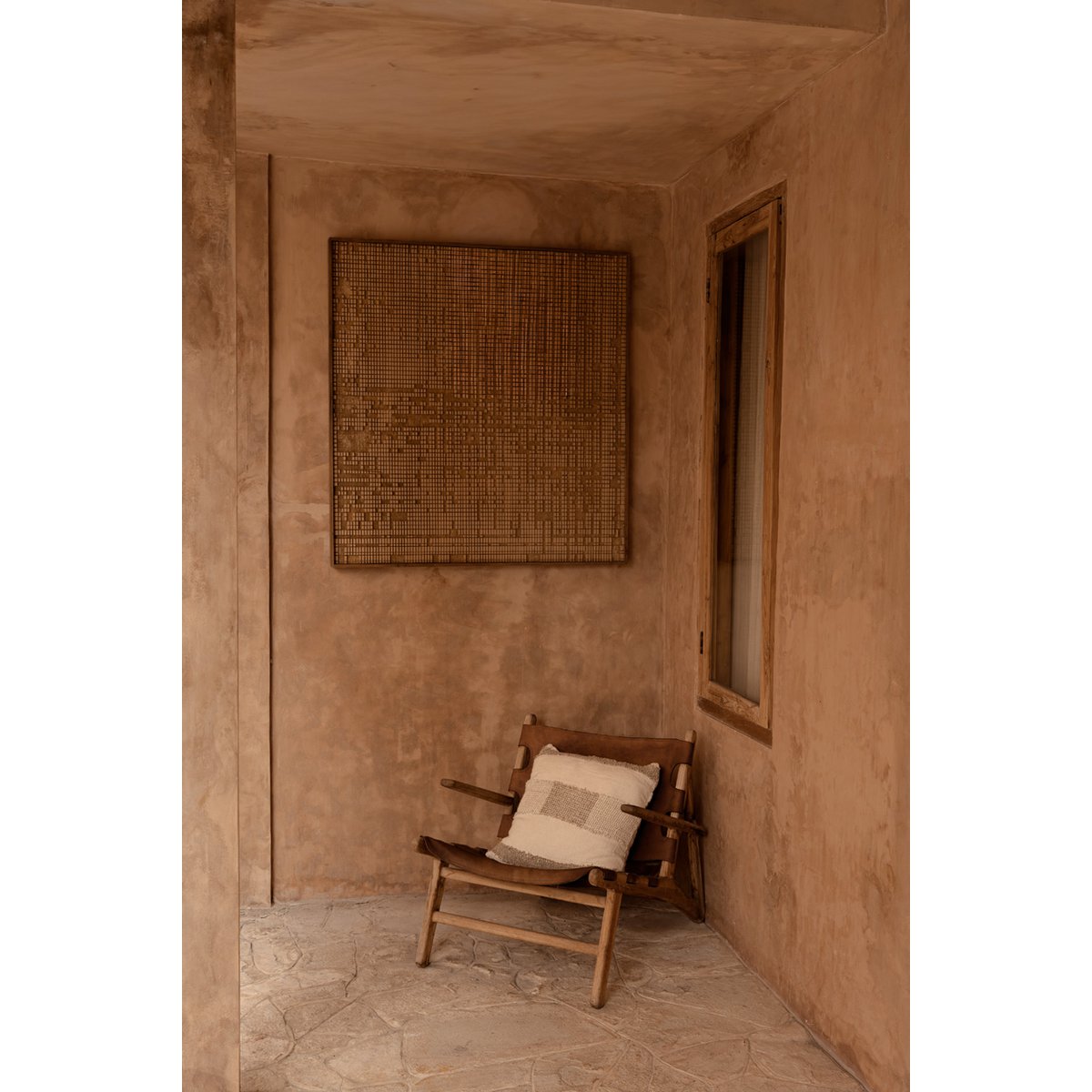 The Linen Threads Cushion Cover - White Natural - LUXONAS HOME