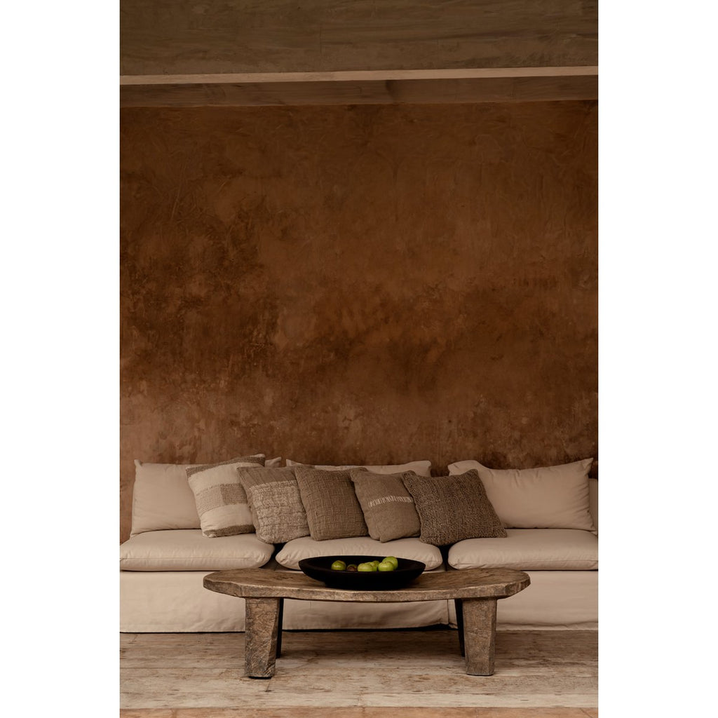 The Linen Threads Cushion Cover - White Natural - LUXONAS HOME