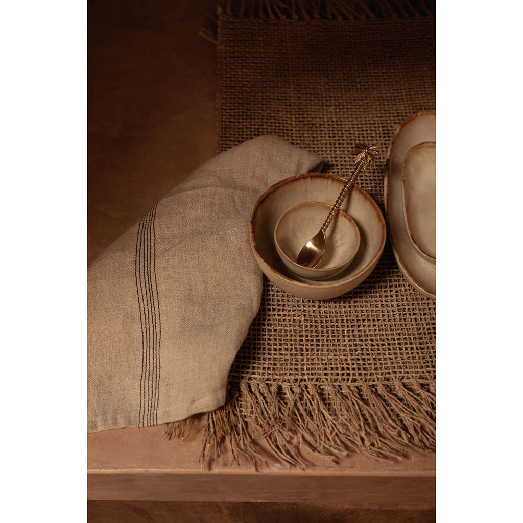 The Lint Biscuit Napkin - Natural Black - 45x45 - LUXONAS HOME