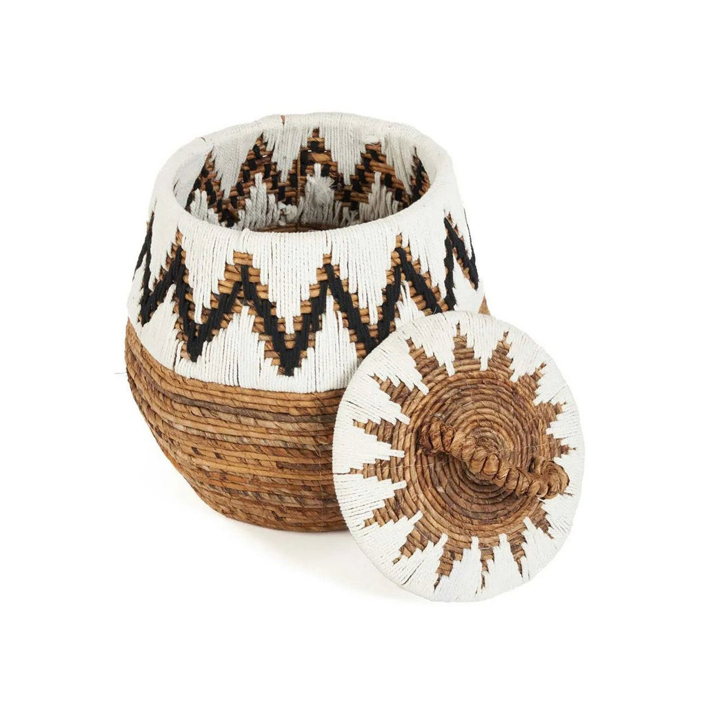The Little Bay Beach Basket - Natural White - M - LUXONAS HOME