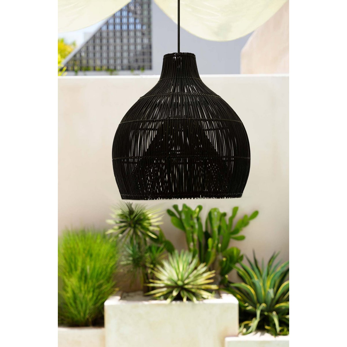 The Lobster Trap Pendant - Black - L - LUXONAS HOME