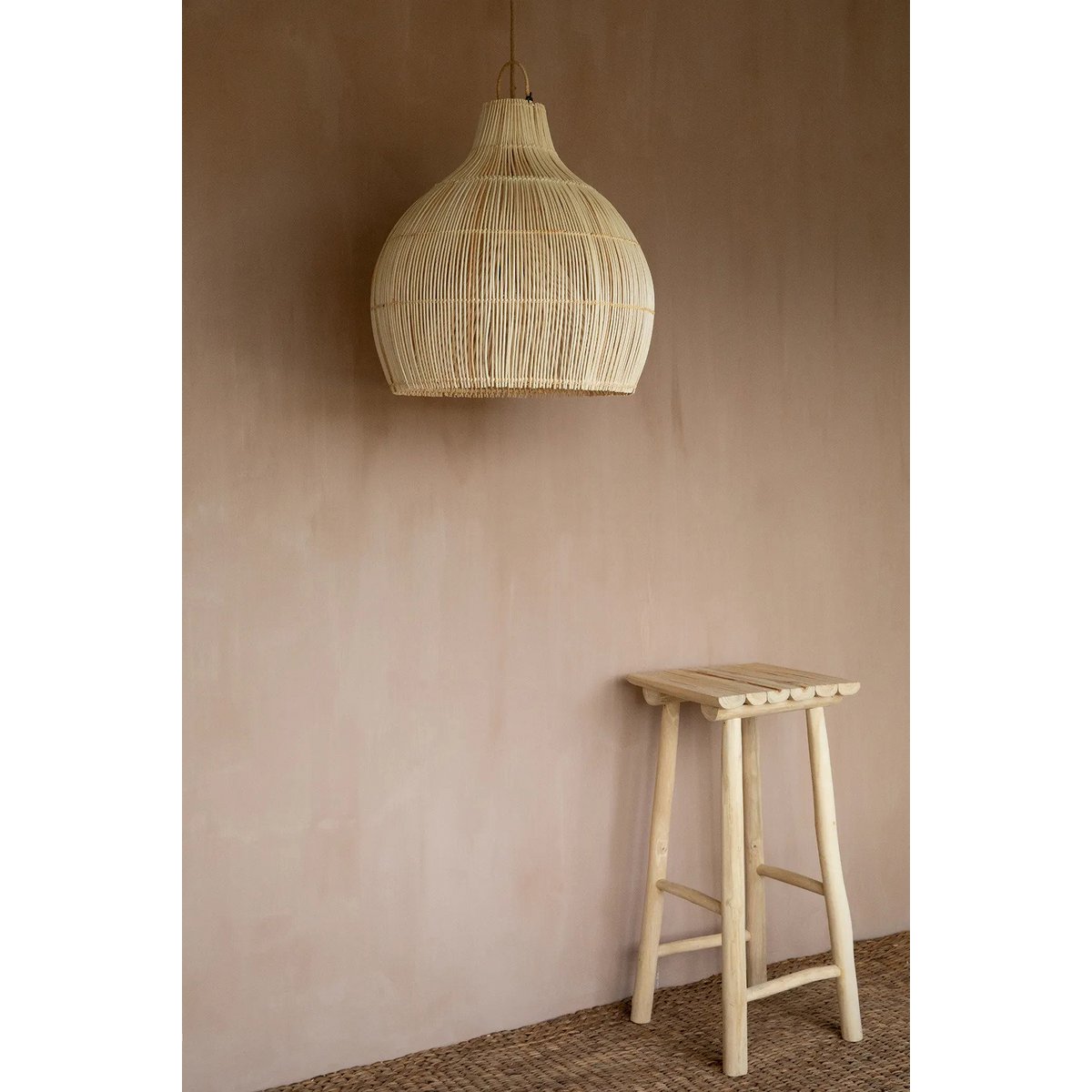 The Lobster Trap Pendant - Natural - L - LUXONAS HOME