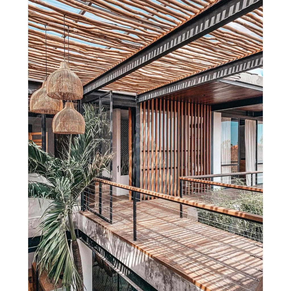 The Lobster Trap Pendant - Natural - L - LUXONAS HOME