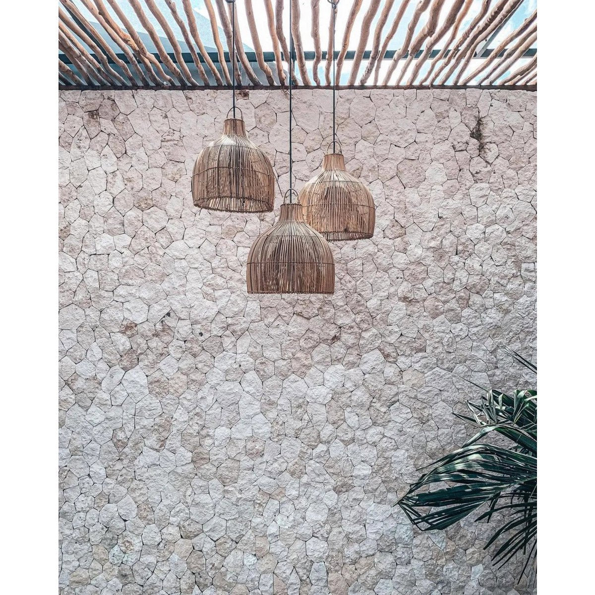 The Lobster Trap Pendant - Natural - L - LUXONAS HOME