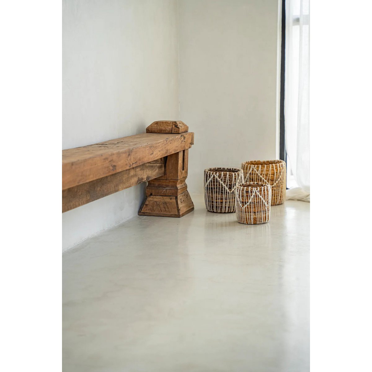 The Macra - mazing Basket - Natural White - L - LUXONAS HOME