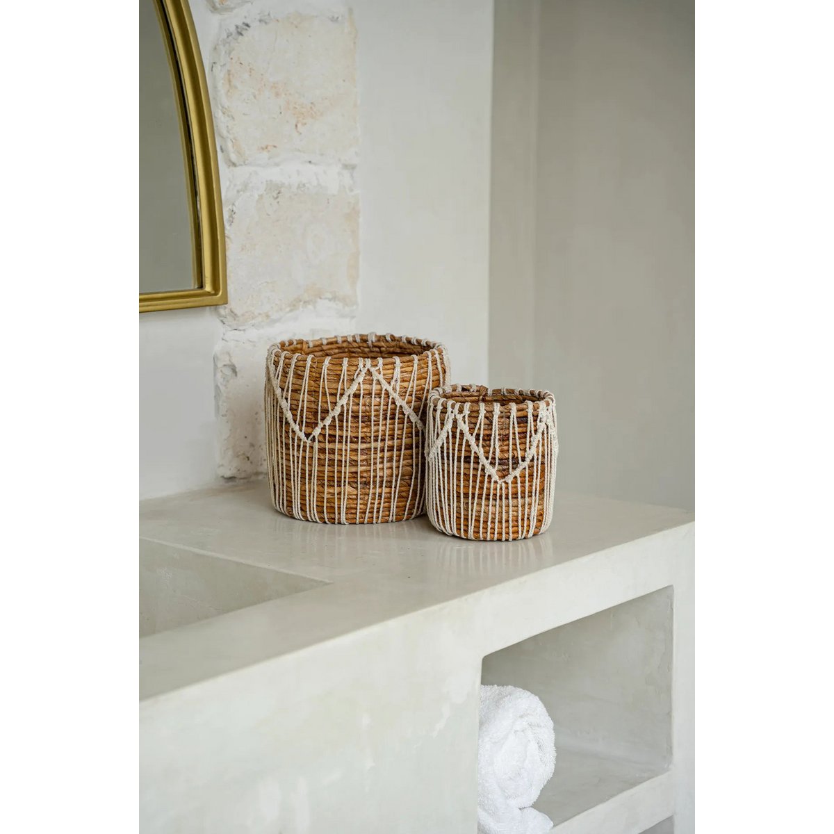 The Macra - mazing Basket - Natural White - S - LUXONAS HOME