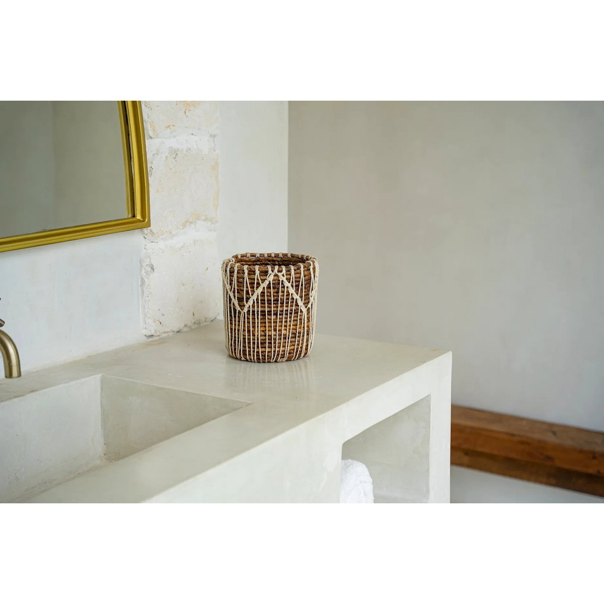 The Macra - mazing Basket - Natural White - S - LUXONAS HOME