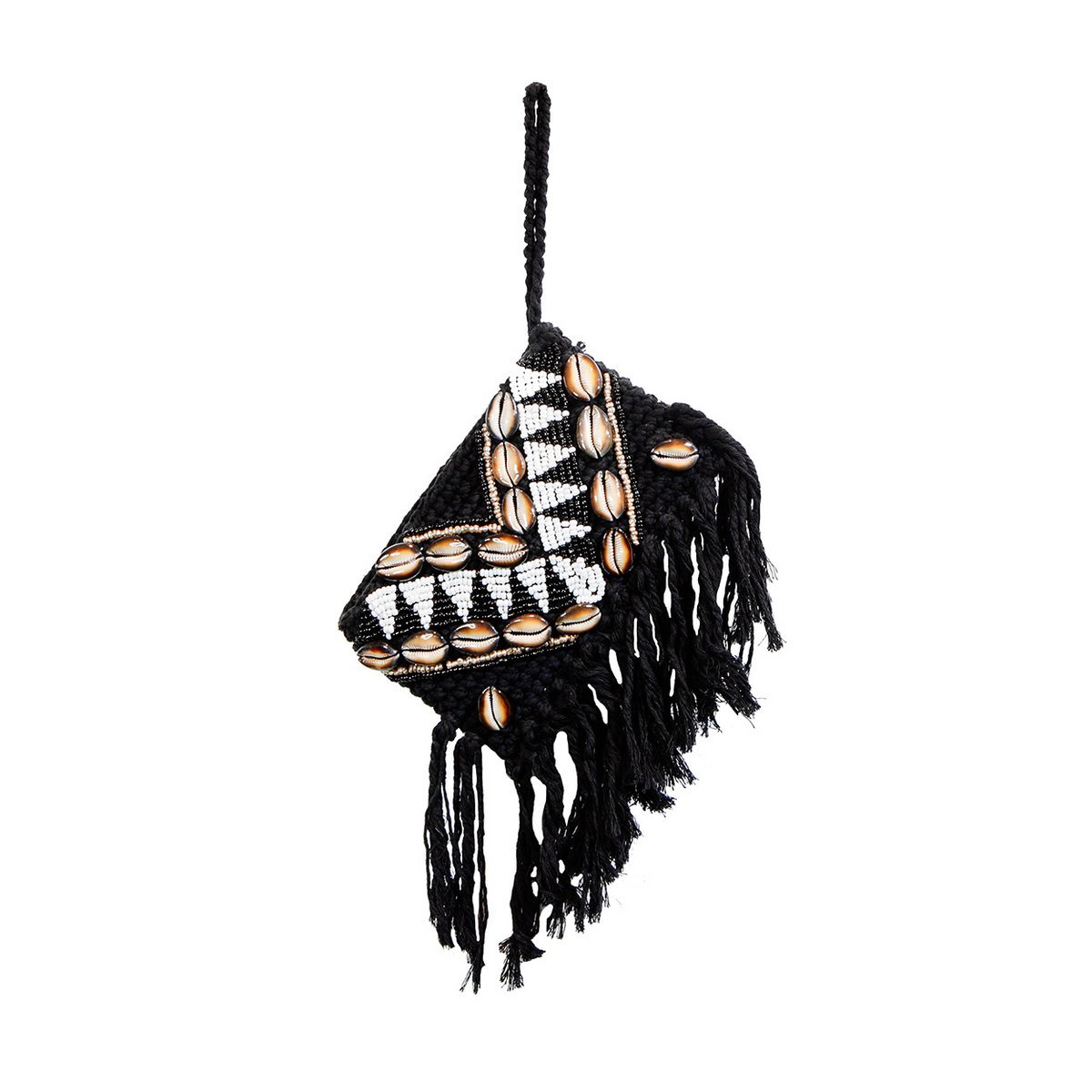 The Macrame Clutch - Black - LUXONAS HOME