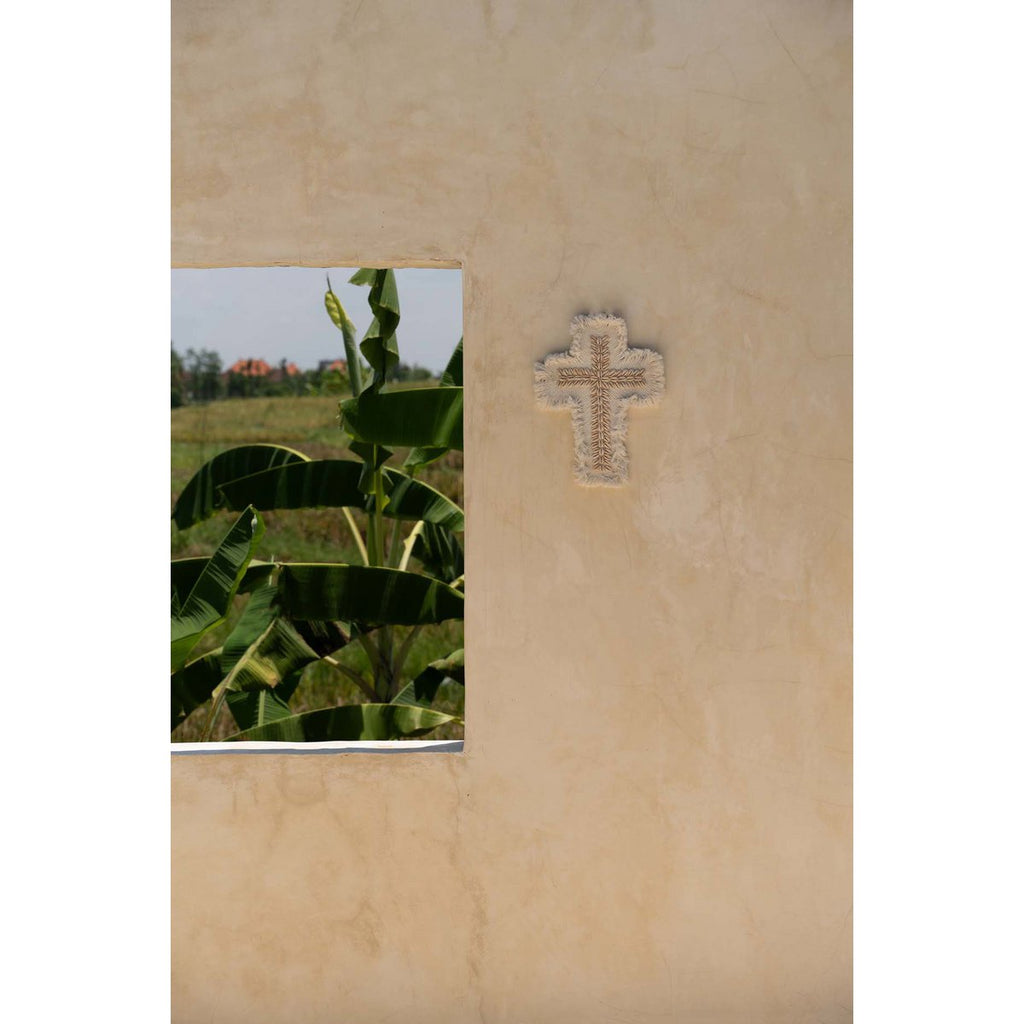 The Macrame Cross - White - LUXONAS HOME