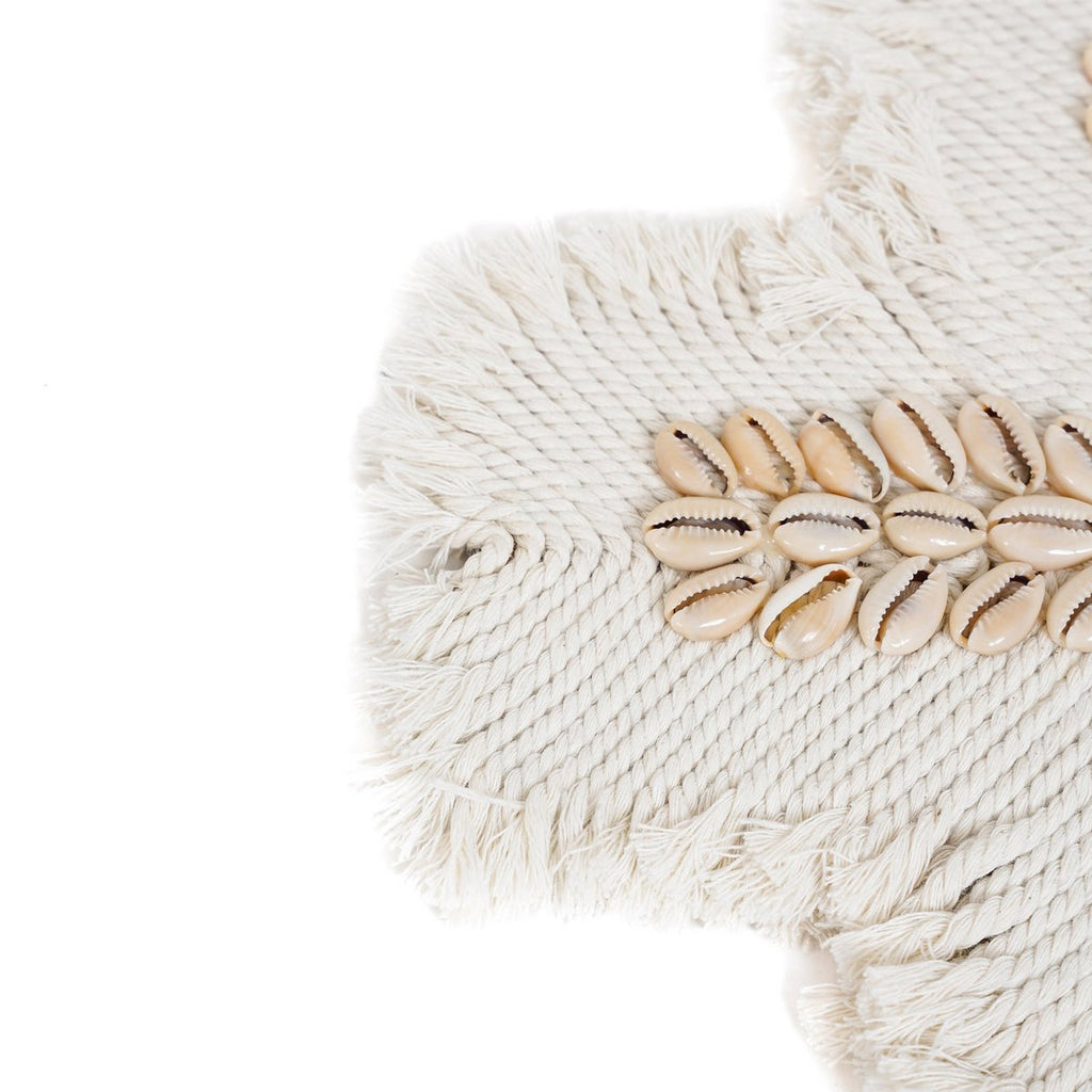 The Macrame Cross - White - LUXONAS HOME
