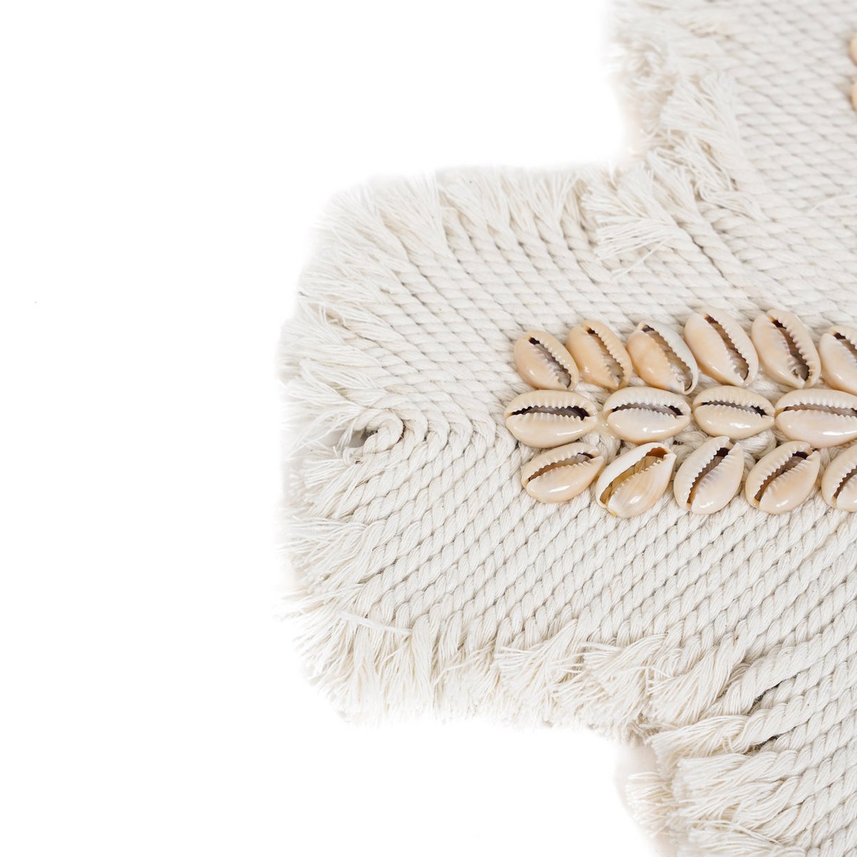 The Macrame Cross - White - LUXONAS HOME