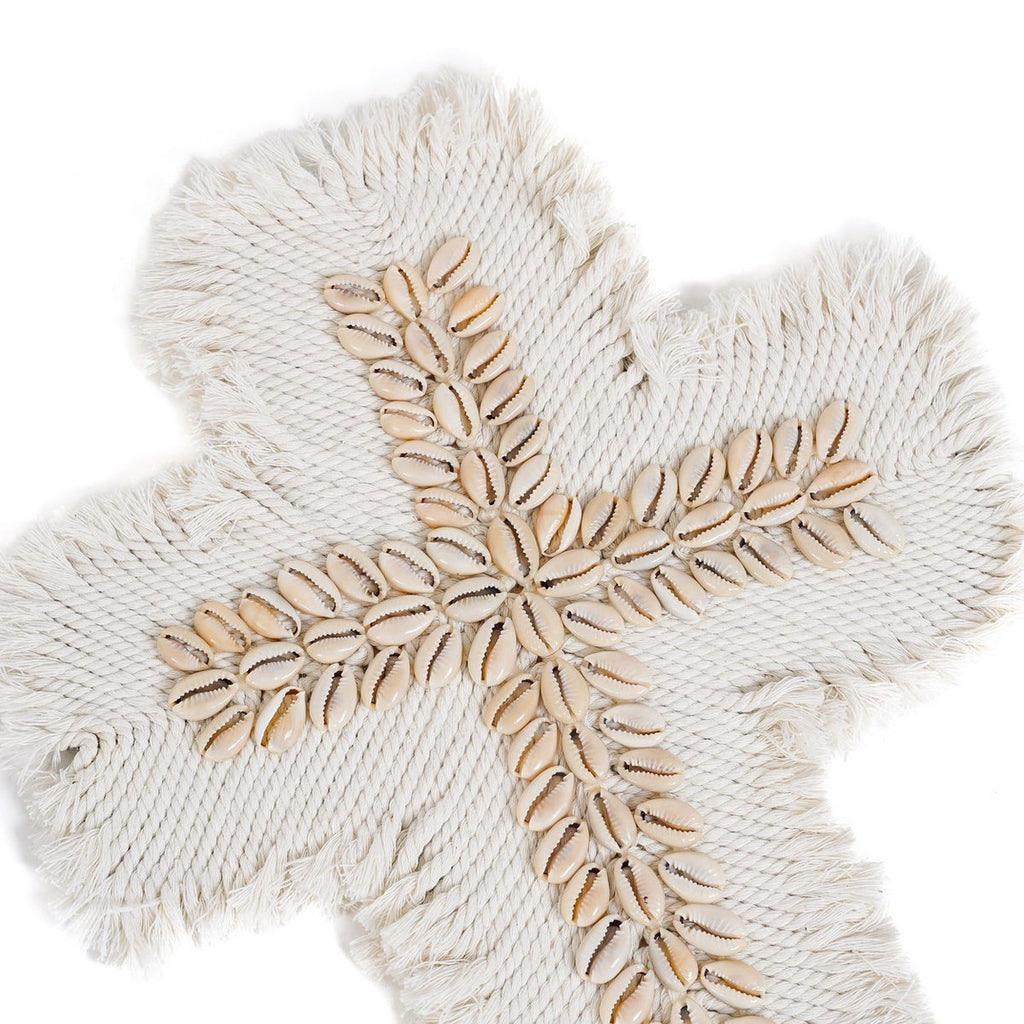 The Macrame Cross - White - LUXONAS HOME