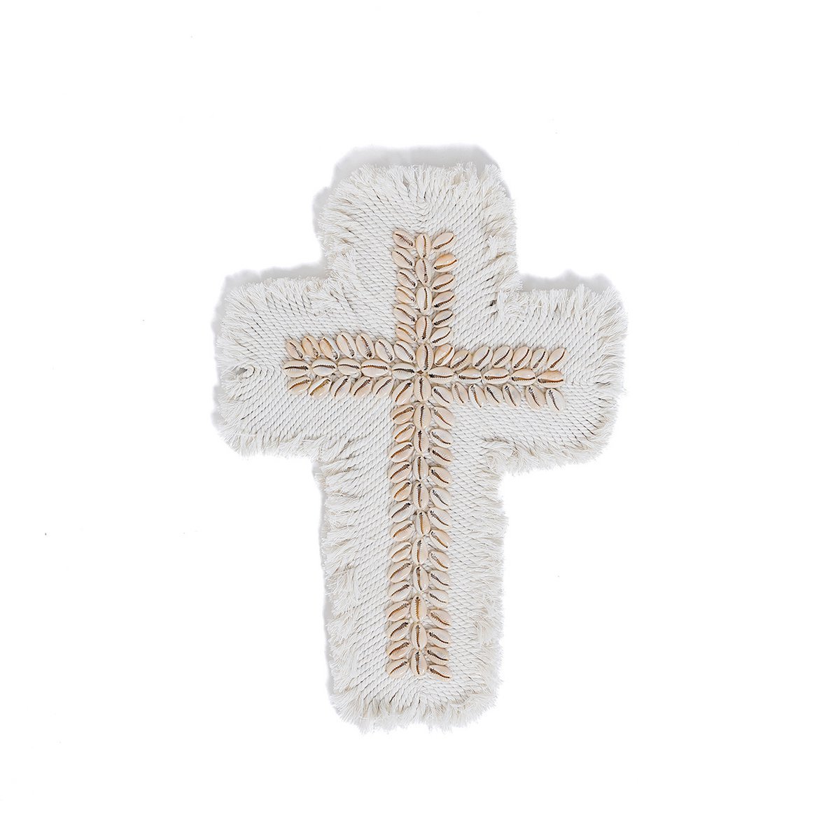 The Macrame Cross - White - LUXONAS HOME