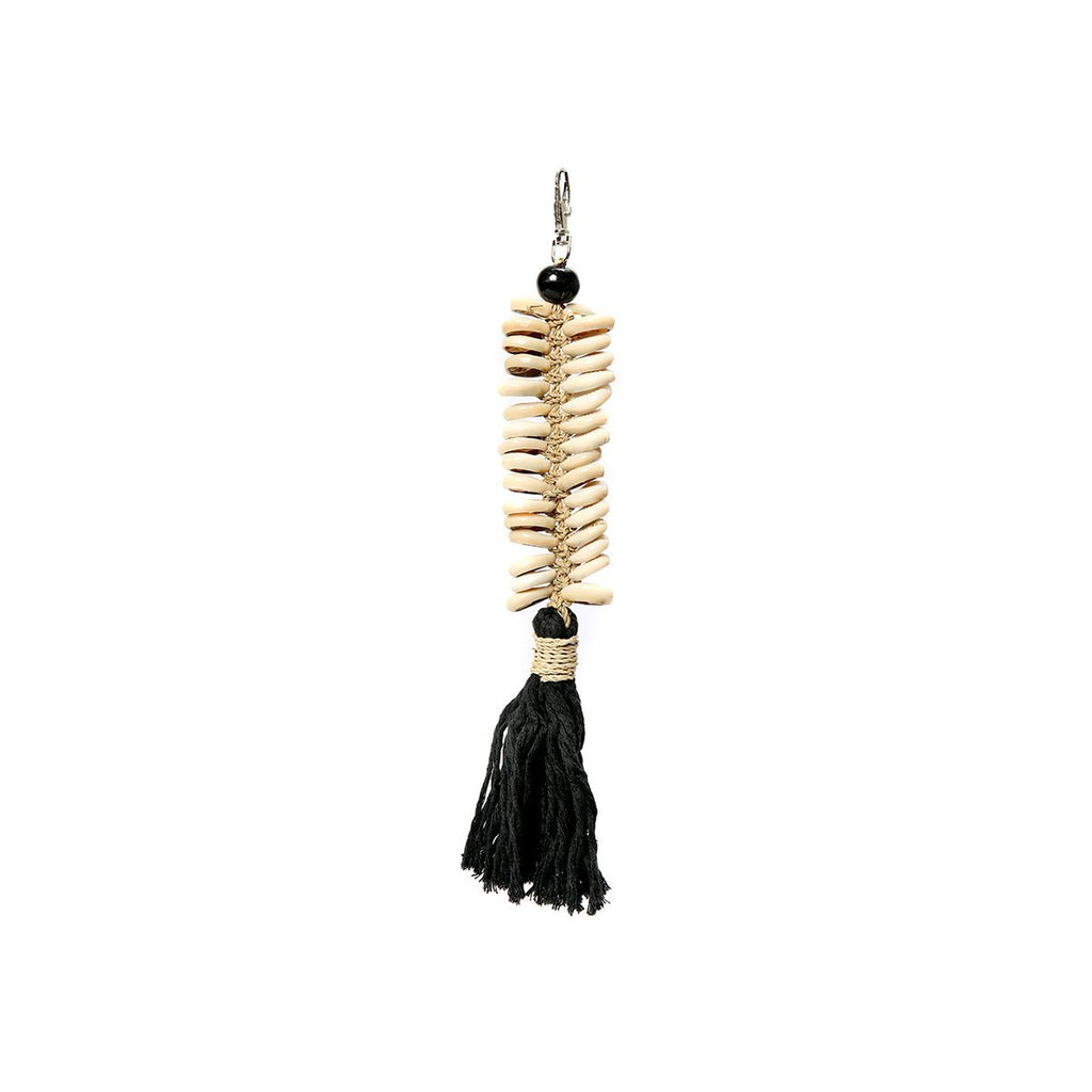 The Macrame Fishbone Keychain - Black - LUXONAS HOME