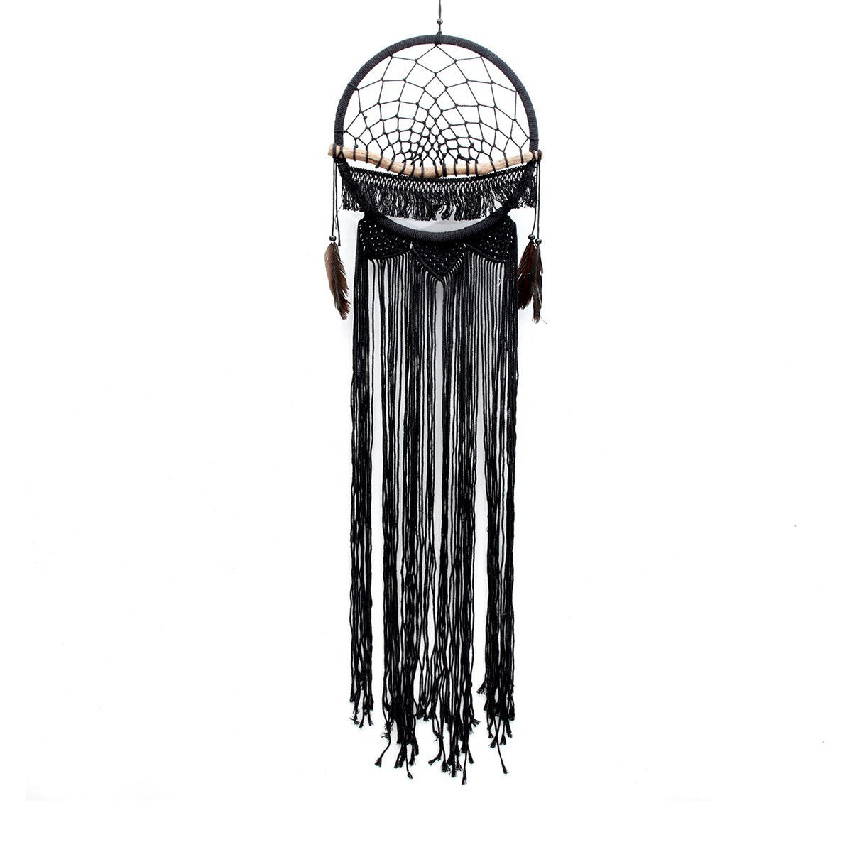 The Macrame Wood Dreamer - Black - LUXONAS HOME