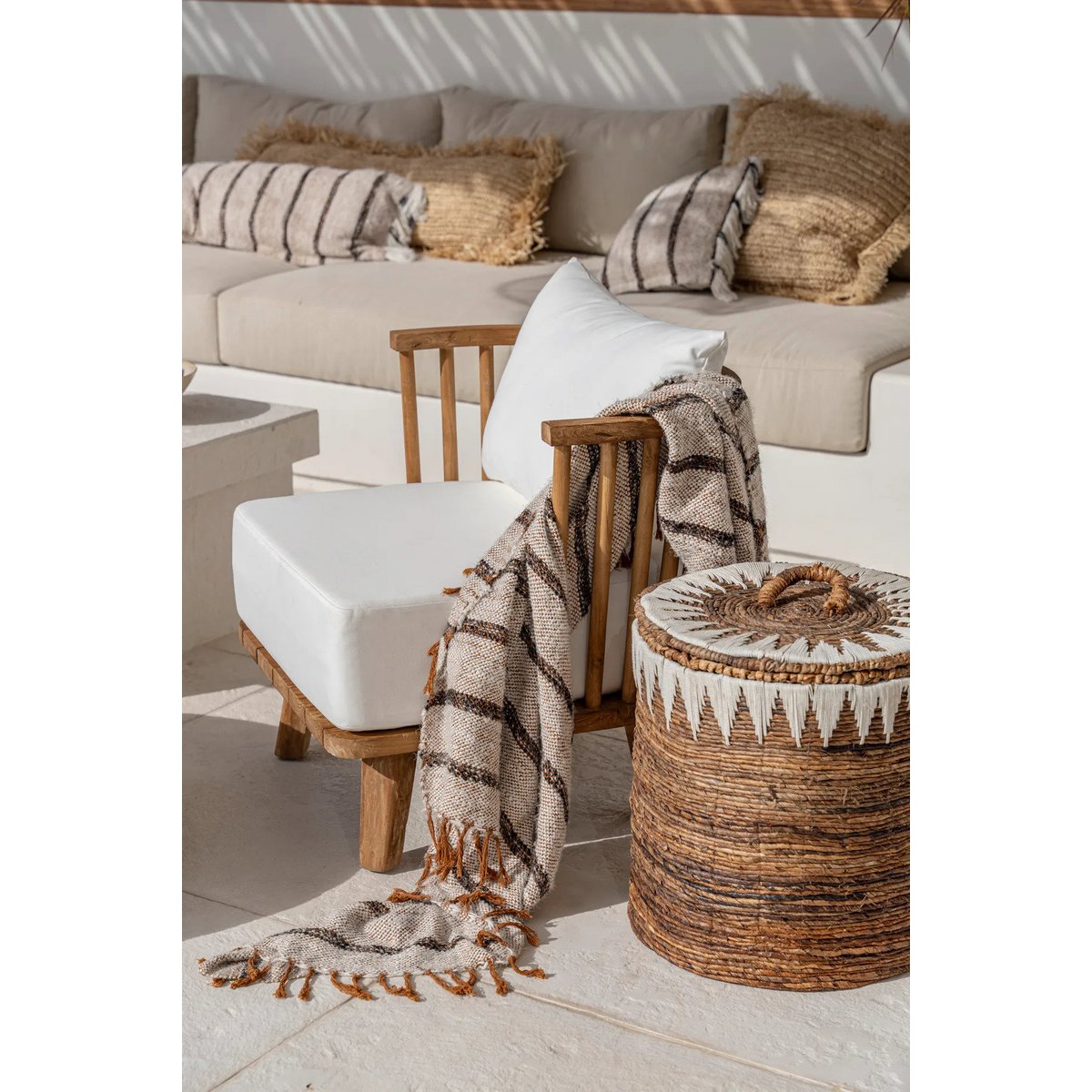 The Malawi One Seater - Natural White - LUXONAS HOME