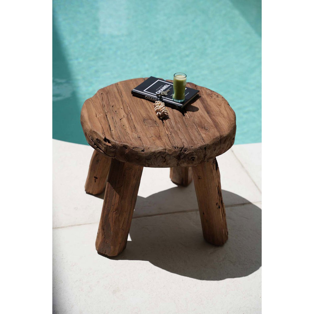The Marabunta Rustic Side Table - Natural - LUXONAS HOME
